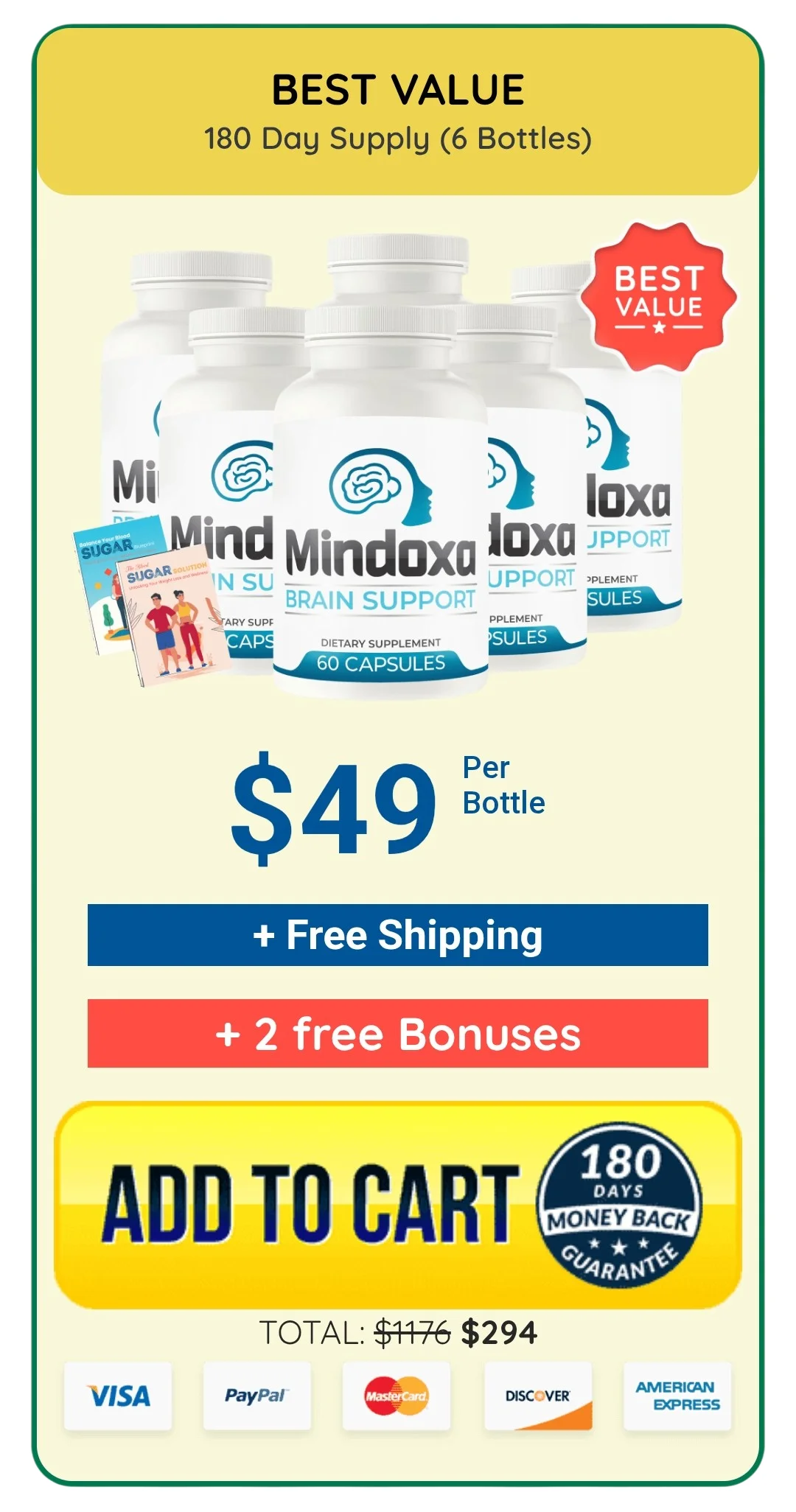 Mindoxa™ 6 bottles pricing